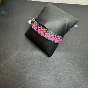 Coach Pink and silver Patterned Bracelet